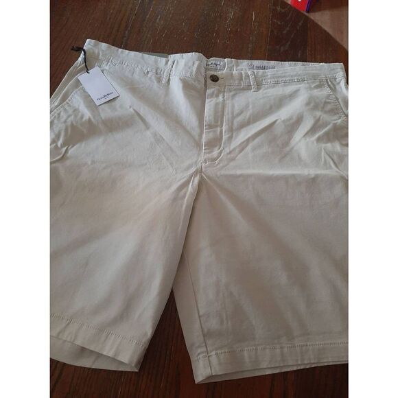 New Mens Size 42 Goodfellow Light Cream Linden Shorts 10.5" Inseam Bermuda Chino - Picture 2 of 5